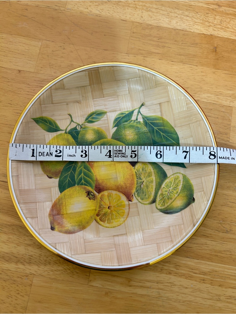 💜3 for $25💜 Decorative Bamboo Plate with citrus print